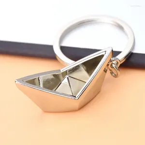 Charms de papel de vela masculina Boat Lovelychain Metal Ligy Key Rings