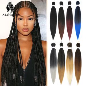 Jumbo Braid Hair Synthetic Flechthaar 20/26 Zoll Afro Ombre Haarzubehör für Zöpfe Wassereinstellung Alororo 240430