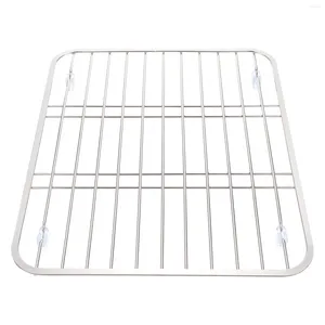 Kitchen Storage Dish Drainer Sink Basket Rack Washing Shelves Home Multipurpose Holder Organizer Stainless Steel Metal Tray