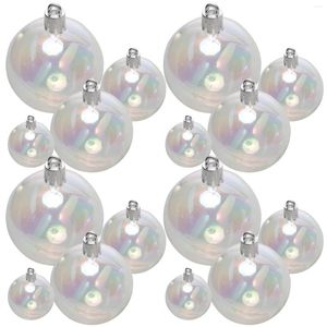 Decorative Figurines 3/4/5/6cm Acrylic Light Bulbs Balls Ornaments Transparent Ball Plastic Bauble Xmas Tree Hanging Year Party