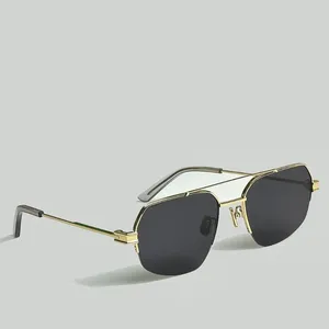 Óculos de sol Men Business Outdoor Drive Drive de alta qualidade Design de marca Titanium Frame Eyewear Beaut Uv400 Glasses