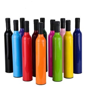 Folding umbrella Creative Bottle Umbrella Multi Function Dual Purpose Silver Colloid Umbrellas Fashion Plastic Wine Bottles Sunsha8282632