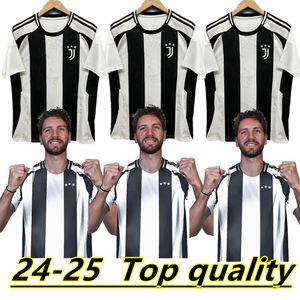 Fans Player Soccer Jerseys 2024 2025 Home Away Milik Di Maria Vlahovic Kean Pogba Chiesa McKennie Locatelli Football Shirt 24 25 Kits Men and Kids Unifor Juventus 8888