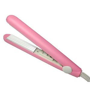 Hair Curlers Straighteners Electric Hair Brush Hair Comb Curling Iron Mini Ceramic Corn Hot Straightening Small Plywood Straight Clip Bang Splint Pink Y240504