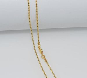 Pendant Necklaces 1pcs Whole Gold Filled Necklace Fashion Jewelry Bead Ball Link Chain 2mm 1630 Inches4852654