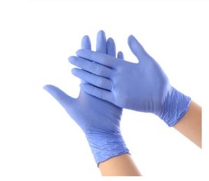 100 шт. Одноразовые латексные резиновые нитрильные перчатки эксперимент по очистке домохозяйств.