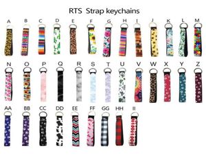 Neoprene Wristlet Keychains Lanyard Serape Prints Strap Band Split Ring Key Chain Holder Key Hand Wrist Lanyard Keychain for Girls9231601