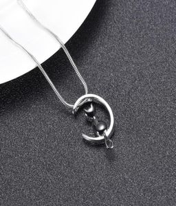 hh10504 I Love you to the Moon Cat Shape Jewelry Cremation Jewelry Pet Ashes Urns Necklace Memorial Pendant For WomenMen wholes5723095