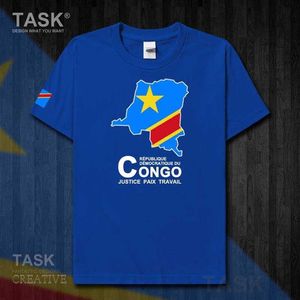 Congo COD Kinshasa Men's T-shirt New Top T-shirt Short Sleeve Clothes Sweatshirt Country Map Summer Fashion Jersey Sports 50 X0621 229B