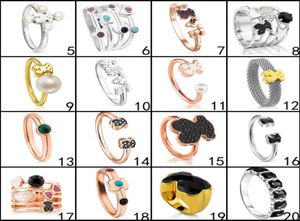 Ny hela 2020 100 925 Sterling Silver Bear Original Ring 1 Fashion Ring smycken Tillverkare Bear Set Gift25833838