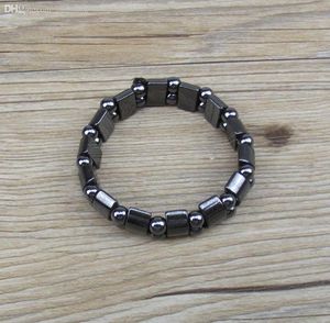 1pc High Quality Men Women Black Natural Magnetic Hematite Therapy Arthritis Beads Bracelet 18cm8056848