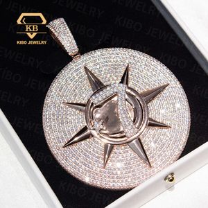 الهيب هوب الاسترليني Sier Full Iced Out Moissanite Diamond Pendant