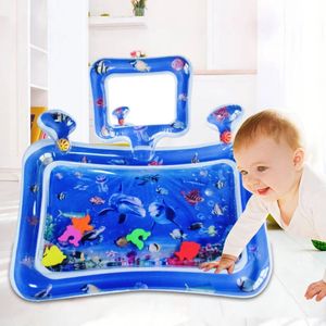 Mirror Style Baby Water Play Mat Time Time Time For Litleborns For Kids Early Education Activing Activity Toy 240430