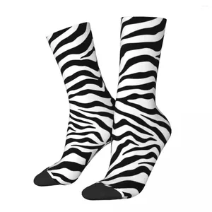 Kvinnors strumpor zebra tryck djur hud kawaii strumpor spring non skid damer kvalitet grafisk utomhus