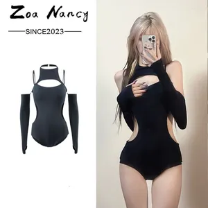 Frauen Badebekleidung Senior Schwarz Badeanzug Sommer ein Stück Koreaner Ins Badeanzug sexy Mädchen Bikini Top 2024 Set