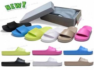 Mold Chunky Slides tofflor Sandaler för kvinnor Designer Flat Fashion Woman Black White Pink Blue Neon Green Beige Platform Comfort 7633588