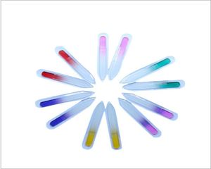 9cm Glass Nail Files with plastic sleeve Durable Crystal File Nail Buffer Nail Care Colorful 4333949