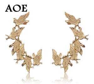 New Design 2017 Fashion Vintage Punk Animal Eagle Clip Brincos para mulheres Brincos de punho de orelha de ouro Pated Jóias Presente8723360