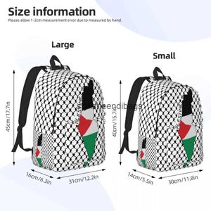 Backpack Style Palestinian Flag Map Palestine High School Workday Bag Traditional Keffiyeh Laptop Shoulder Sports H240504