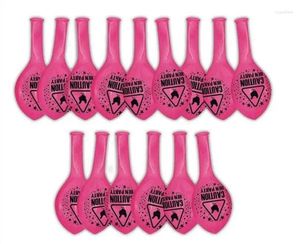 Party Decoration Varning Höntryckta rosa ballonger Tillbehör Brud för att vara Bachelorette Night Club Bar Latex Balloon Decor
