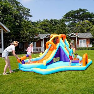 Parco giochi gonfiabile per bambini più grandi Castello di scivolo d'acqua con piscina Playhouse sportiva per parchi acquatici a buon mercato per feste per partite estive Giochi di divertimento Giochi di compleanno giocattoli