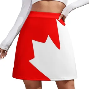 Skirts Canada Bandiera Emblema Mini Abiti di gonna per abbigliamento estivo da donna 2024