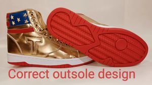 Mit Box T Trump Basketball Casual Schuhe die nie übergabe High-Tops-Designer 1 Ts Goldene maßgeschneiderte Männer Outdoor Sneakers Komfort Sport trendy Schnüre-up wasserdicht