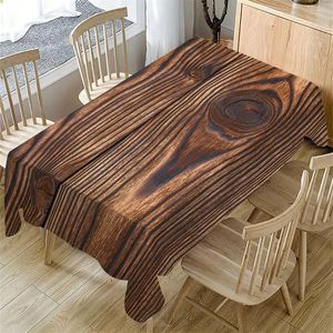 Tkanina stołowa 1pc naśladowanie drewna okładka drewna retro dekoracja farmy restauracja i świąteczne trwałe stylowe obrus