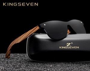 Kingseven 2019 occhiali da sole polarizzati da sole uomini donne zebra mebra Specchio piatto lente piatto che guida UV400 Eyewear T1912301057200