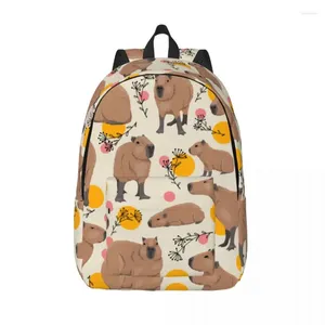 Storage Bags Capybara Cartoon Backpack For Men Women Cool High School Hiking Travel Daypack Laptop Computer Canvas Lightweight