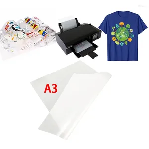 Window Stickers A3 A4 Storlek 75U Tjocklek Transparent DTF Print Transfer Sheet Paper Pet Film för T-shirt Printing Machine