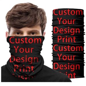 Personalized Seamless Bandana Cycling Neck Gaiter Buffs Mask Camping Snood Sport Scarf Customized DIY Print Headband Neck Warmer 240428