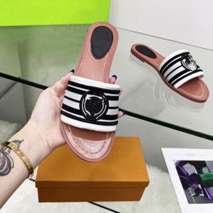 2022 Fashion Classic Women Sandals Pantoffers Slide Summer Designer Luxus Leder Gummi Flip Flops Schuh Outdoor Beach Schuhe Groß 4220295