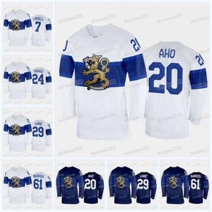 Ceowmitness Team Finland 2022 Beijing Winter Hockey Jersey Aleksander Barkov Tuukka Rask Juuse Saros Patrik Laine Kaapo Kakko Aho Esa Lindell