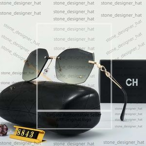 Chanells Óculos de sol Oval quadro de canais de canal Óculos de sol para mulheres designers de luxo de luxo Sunges tons de moda de moda Óculos de sol 2191