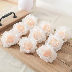 Decorative Flowers 5/10Pcs Artificial Flower Silk Tea Buds Rose Wedding Wreaths For Home DIY Scrapbooking Fake Plants Craft Supplies