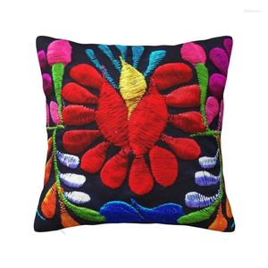 Pillow Mexican Fiesta Flowers Art Cover Soft Textile Emelcodery Case для дивана Car Square Pillowcase Home Decorative