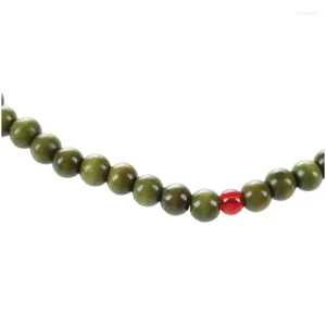 Chains Olive Green Sandalwood Beads Buddha Buddhist Mala Stretch & Wooden Prayer Chain 108 Pcs