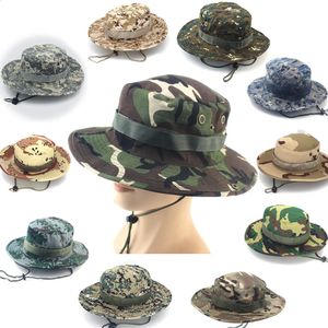 Multicam Tactical Airsoft Sniper Camouflage Bucket Boonie Hats Nepalês Cap Swat Exército Acessórios militares do Panamá Summer Men 240428