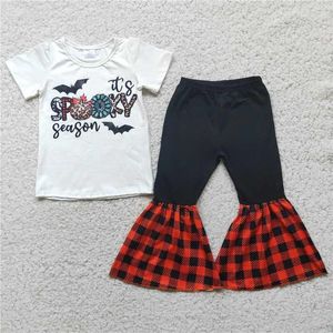 衣類セット夏のファッション素敵な女の赤ちゃんの子供の手紙プリントロングベルボトムパンツ卸売ブティック衣装