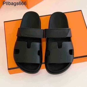 صندل نسائي Chypres Sandal Sliper Men نساء من جلد الغزال شرائح جلدية حقيقية تقلبات السفلية السميكة لها شعار ql01 0t94