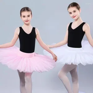 Scena noszona profesjonalna balet tutu taniec dla dorosłych spódnica dziewczyna swan jezioro performance kostiumy białe czarne 7layers Hard Mesh