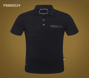 PP Moda Erkekler Tasarımcı İnce Fit T-Shirt Yaz Ren Kısa Kollu Yuvarlak Boyun Gömlek Tee Kafatasları Baskı Üstleri Sokak Giyim Yaka Polos M-XXXL 8880028408846