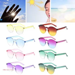 Okulary przeciwsłoneczne Candy Color moda unisex clear jazda UV