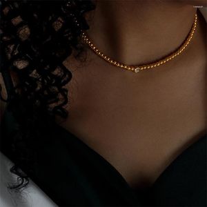 Кокер модный темперамент персонализированный металлический шарик с ожерельями браслета с стразами для женской девочки подарки