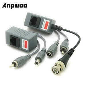 2024 ANPWOO CCTV Приемопередатчик витой пары RJ45 UTP Balun BNC Audio Video DC Power Cat5 для передачи видео и безопасности- камера с надзором- Балун камера.