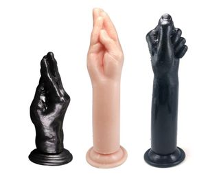 Super Huge Simulation Fist Dildo Hand Touch Gspot Anal Plug Vaginal Masturbation TPE Suction Cup Sex Toys for Unisex Couple Gay Y3513234