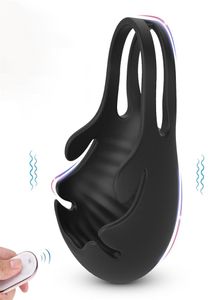 Vibrador de testículos para massageador de pênis de homens Brinquedos sexuais Belt Belt Wireless Remote Remote Remote Massage masculino 2106235578009