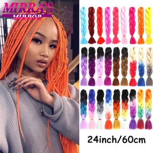 5 pacote de tranças sintéticas cabelos ombre de 24 polegadas para tranças Afro Jumbo Braids Brochet Braiding Hair Wholesale 240430