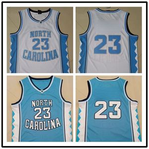 Koszulki z koszykówki uniwersyteckiej North Carolina Tar Heels 23 Koszykówka College 23 Nichael Blue White Jersey zszyta S-XXL 231J